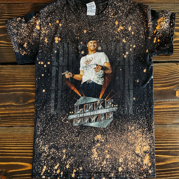 LUKE BRYAN BAND T-SHIRT ACID-WASHED SZ S ADULT - Picture 1 of 4